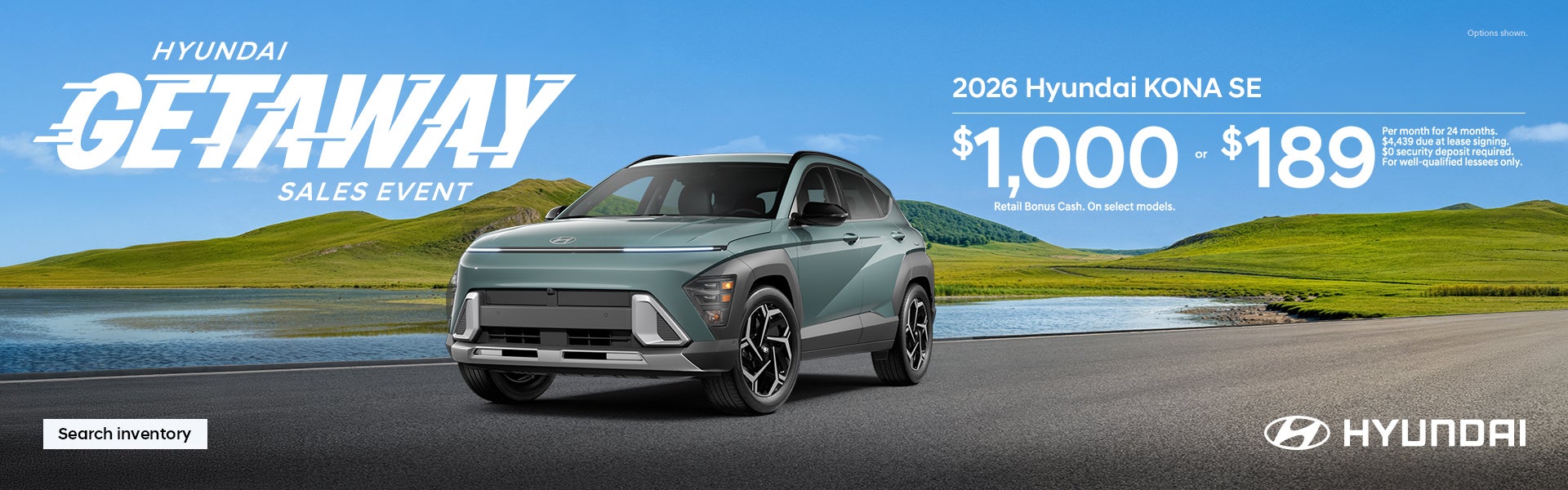 2026 Hyundai Kona Lease or Bonus Cash Offer