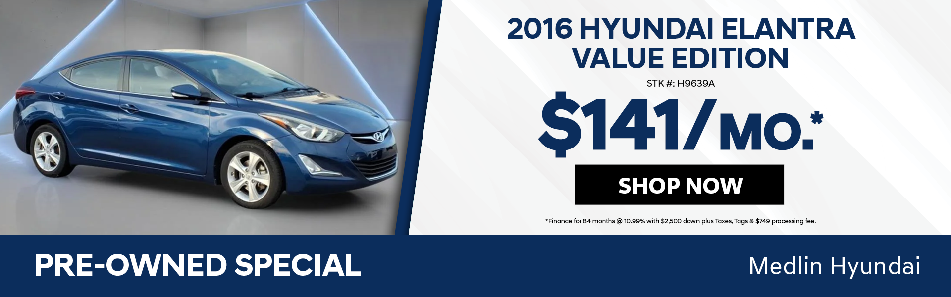 2016 Hyundai Elantra Value Edition $141/ Mo