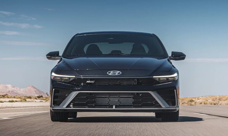 2026 Hyundai Elantra driving head-on