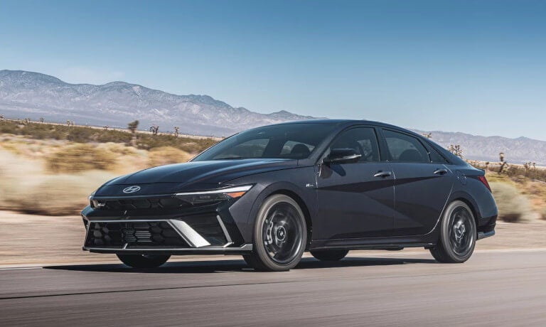 2026 Hyundai Elantra on a desert highway