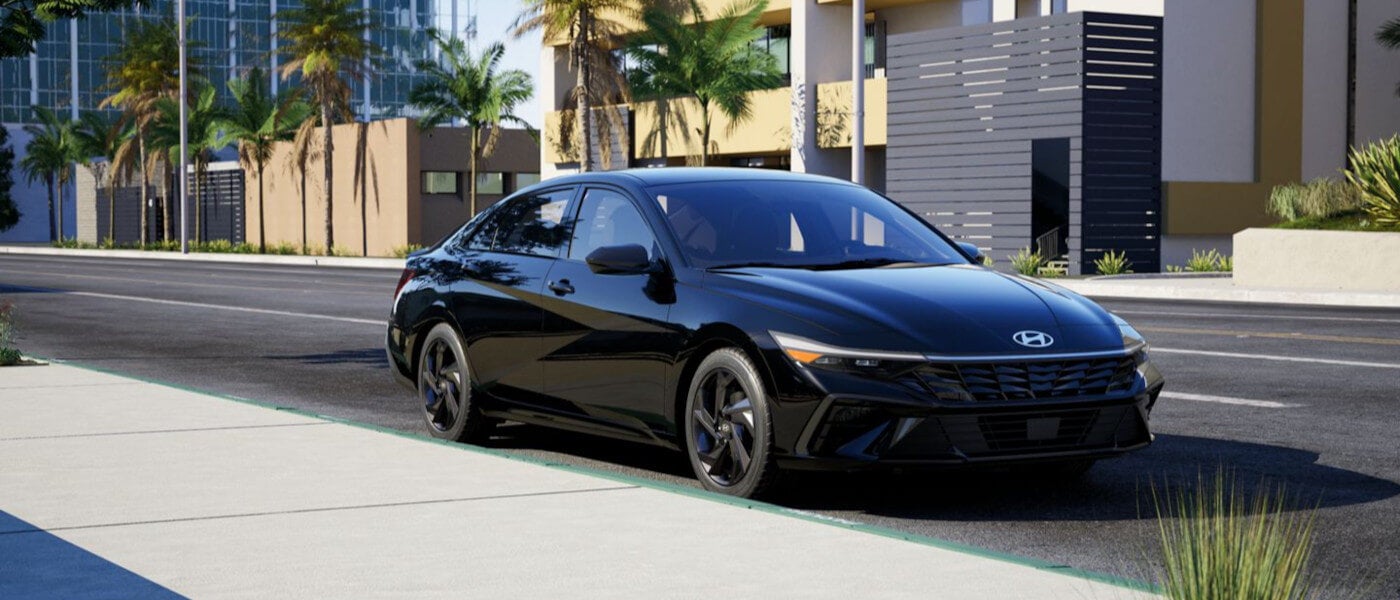 2026 Hyundai Elantra parked on a town street