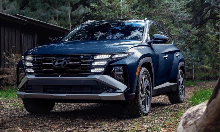 2026 Hyundai Tucson parked in woods